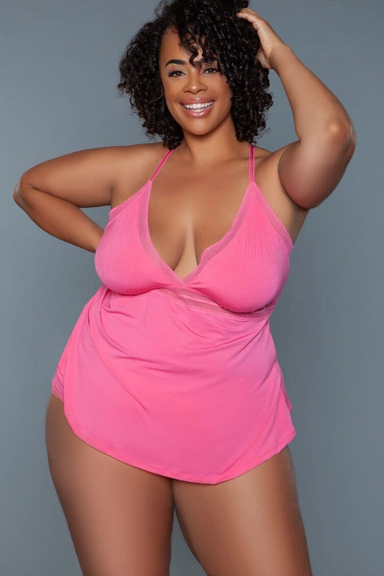 Plus Size V-Neckline Cami Set