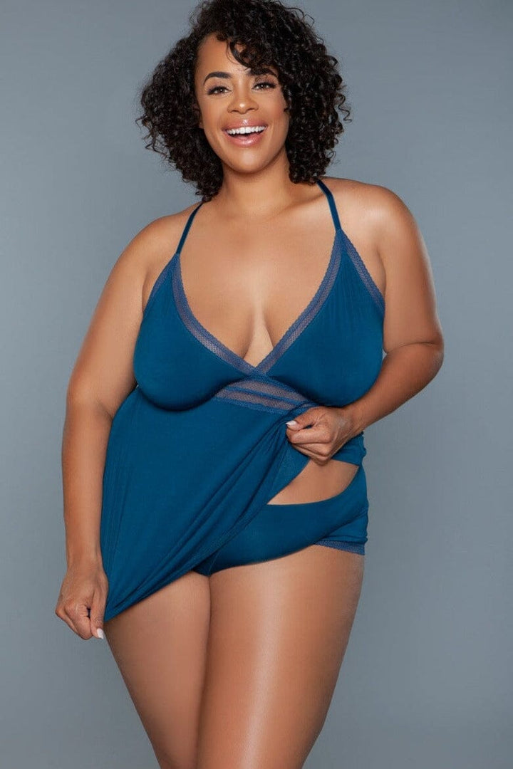 Plus Size V-Neckline Cami Set