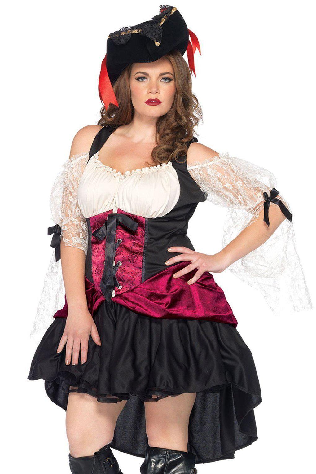Leg Avenue Plus Size Wicked Wench Costume in Black  from SexyShoes.com