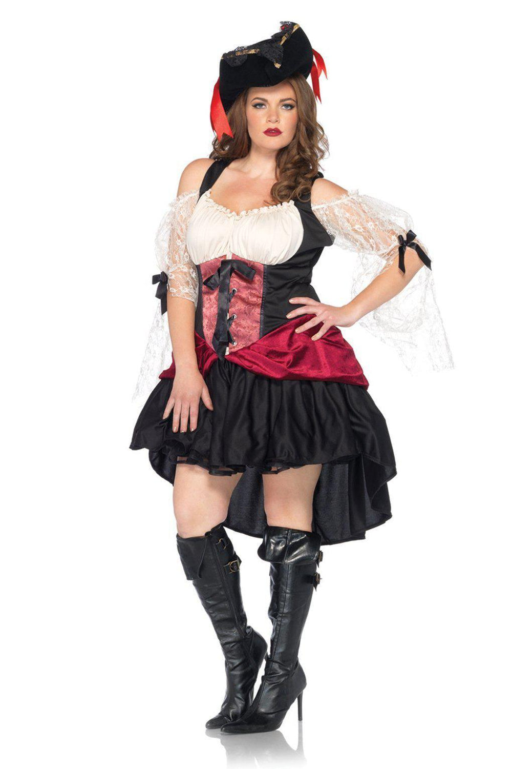 Leg Avenue Plus Size Wicked Wench Costume in Black 
