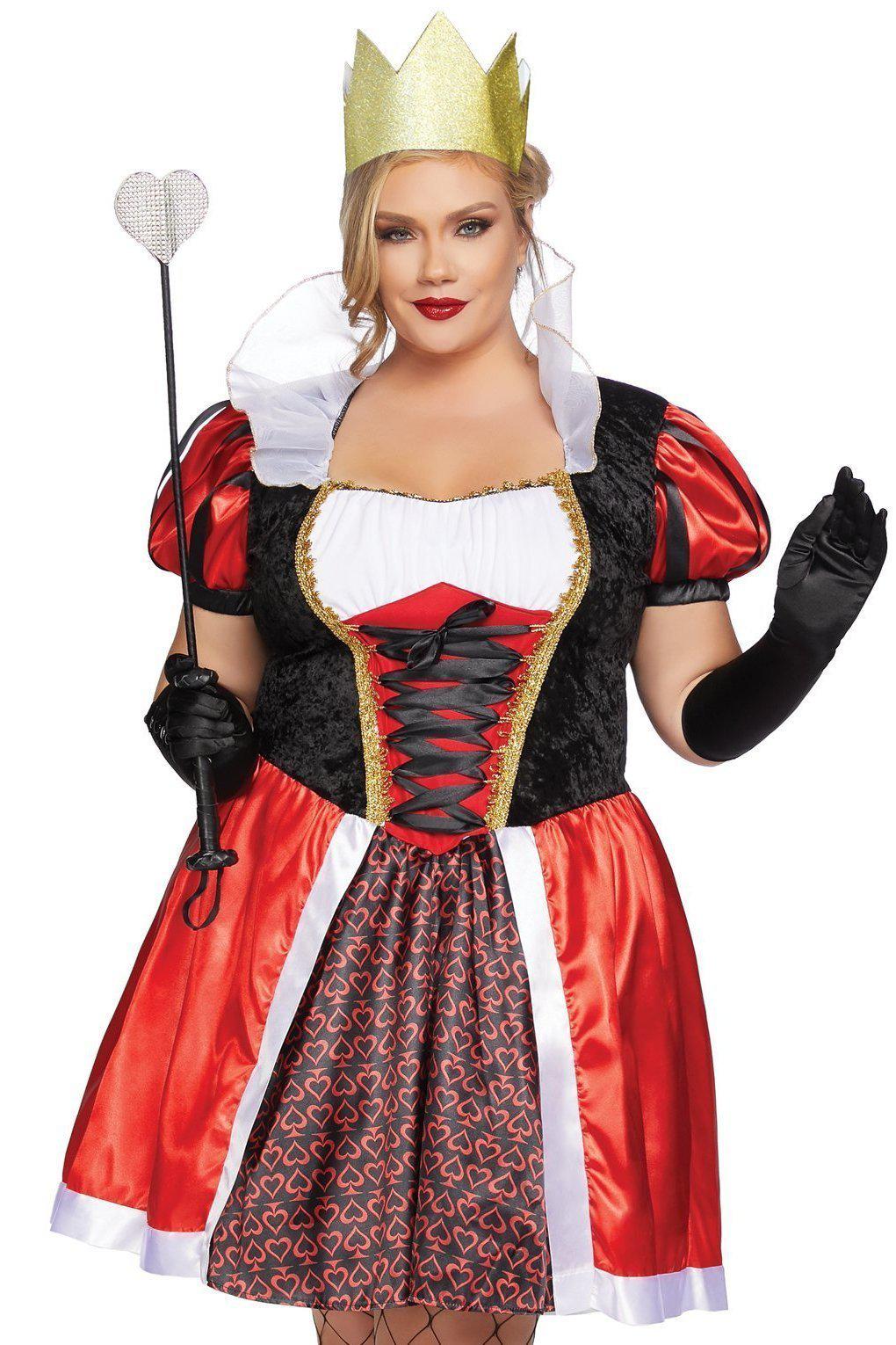 Plus Size Wonderland Queen Costume-Fairytale Costumes-Leg Avenue-Red-1/2XL-SEXYSHOES.COM