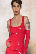 Praline Vinyl Fetish Top