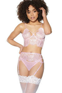 Coquette Pretty Pink 3 Piece Set in Pink  from SexyShoes.com
