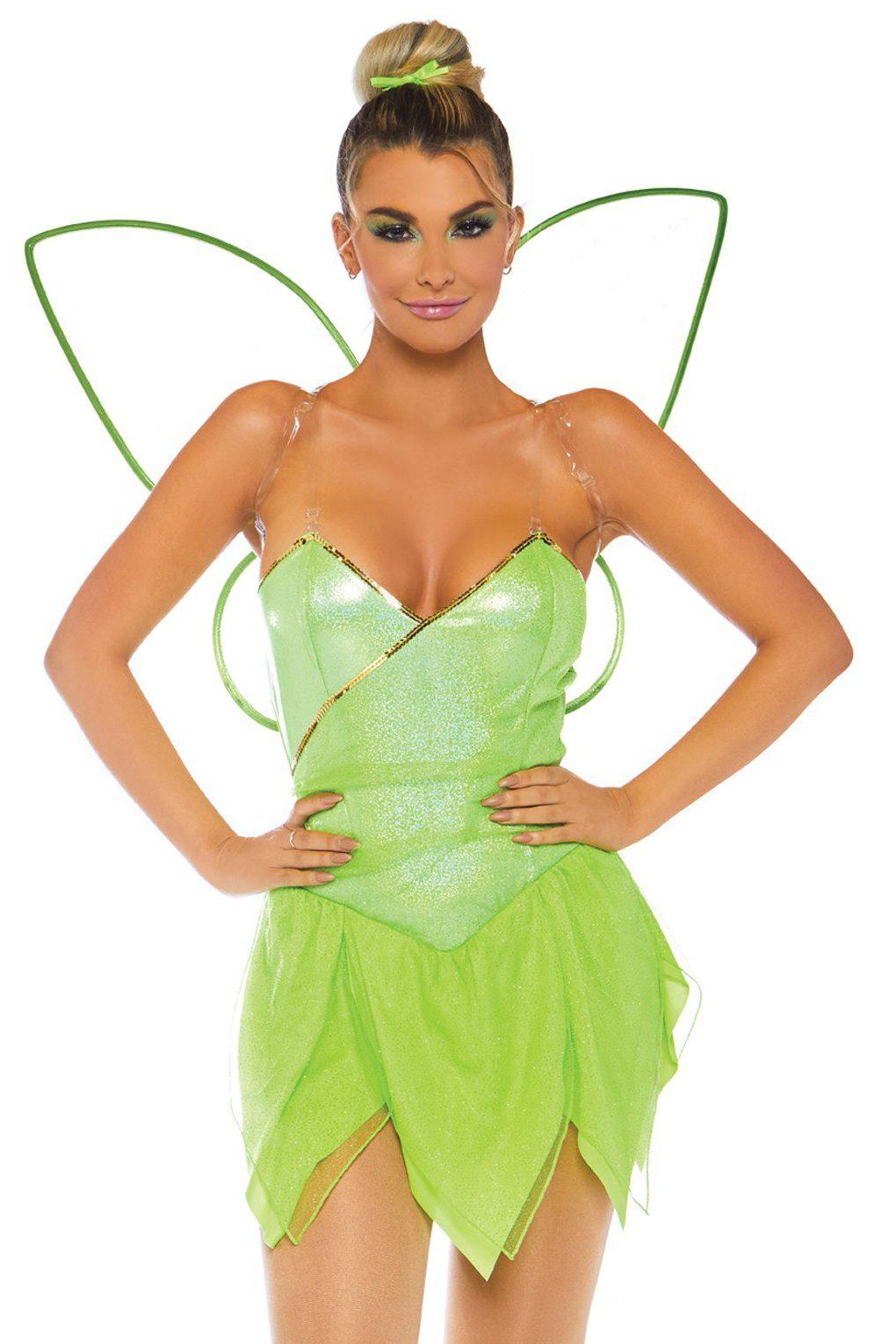 Pretty Pixie Costume-Fairytale Costumes-Leg Avenue-Green-S-SEXYSHOES.COM
