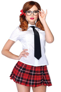 Leg Avenue Private School Sweetie Costume in White  from SexyShoes.com