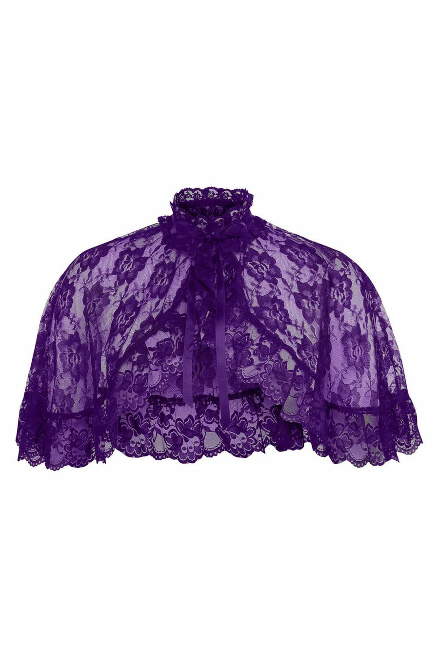 Daisy Corsets Purple Lace Cape in Purple  from SexyShoes.com