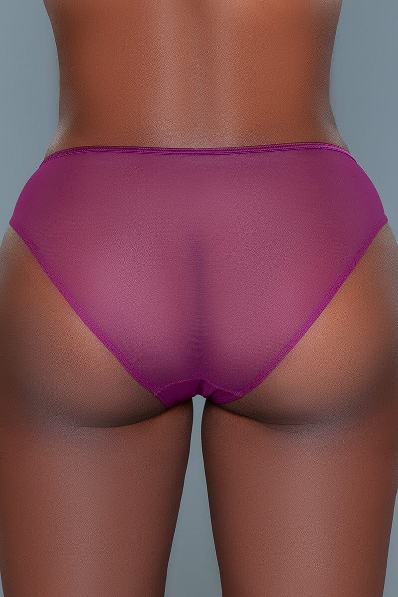 Purple Sheer Mesh Panty-Panties-BeWicked-SEXYSHOES.COM