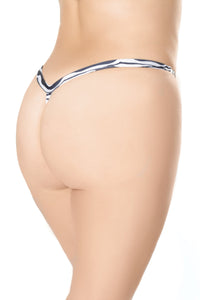 Quick Release Knit Thong | Plus Size-Strings + Thongs-Coquette-White-Q-SEXYSHOES.COM