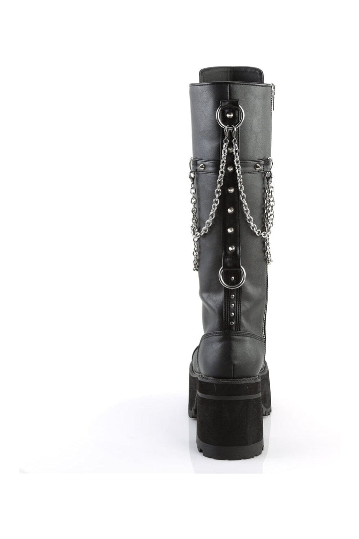 RANGER-303 Black Hologram Patent Knee Boot-Knee Boots-Demonia-SEXYSHOES.COM