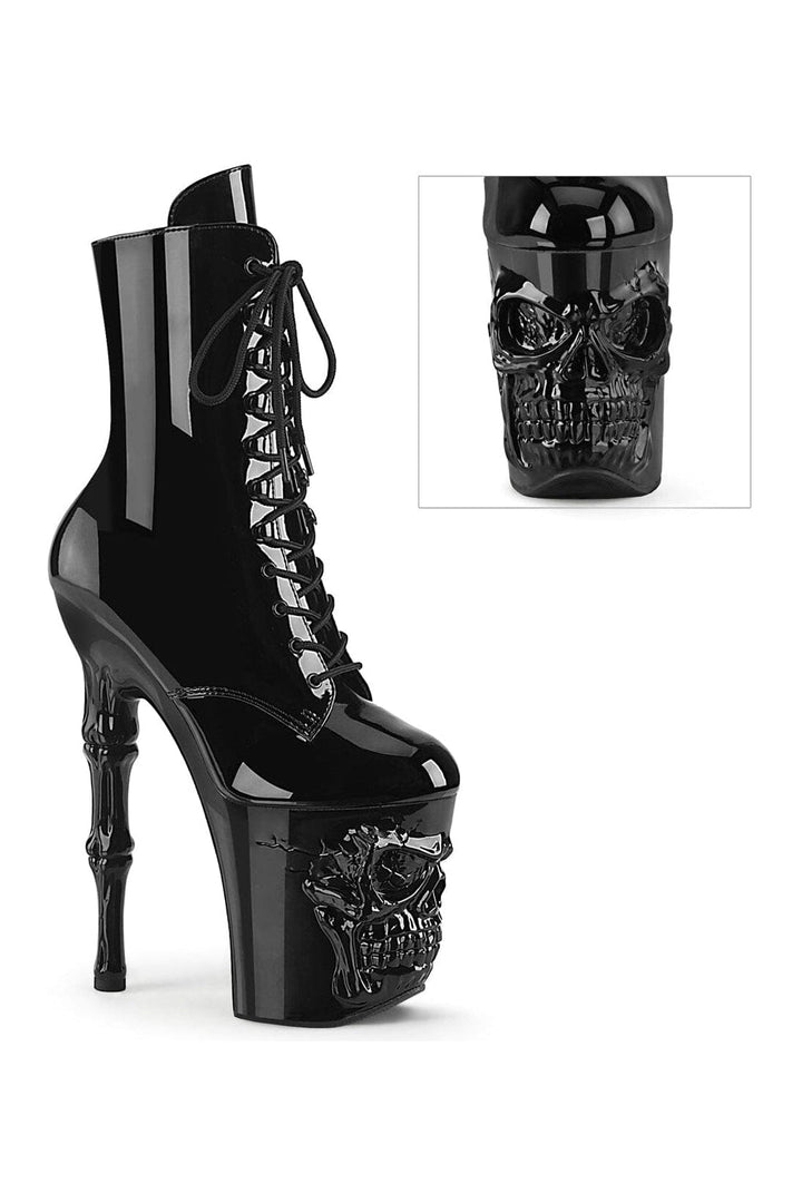 Pleaser Black Ankle Boots Platform Stripper Shoes | Buy at Sexyshoes.com