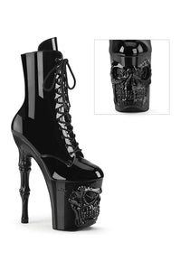 Pleaser RAPTURE-1020 Black Patent Ankle Boot in Black Patent from SexyShoes.com