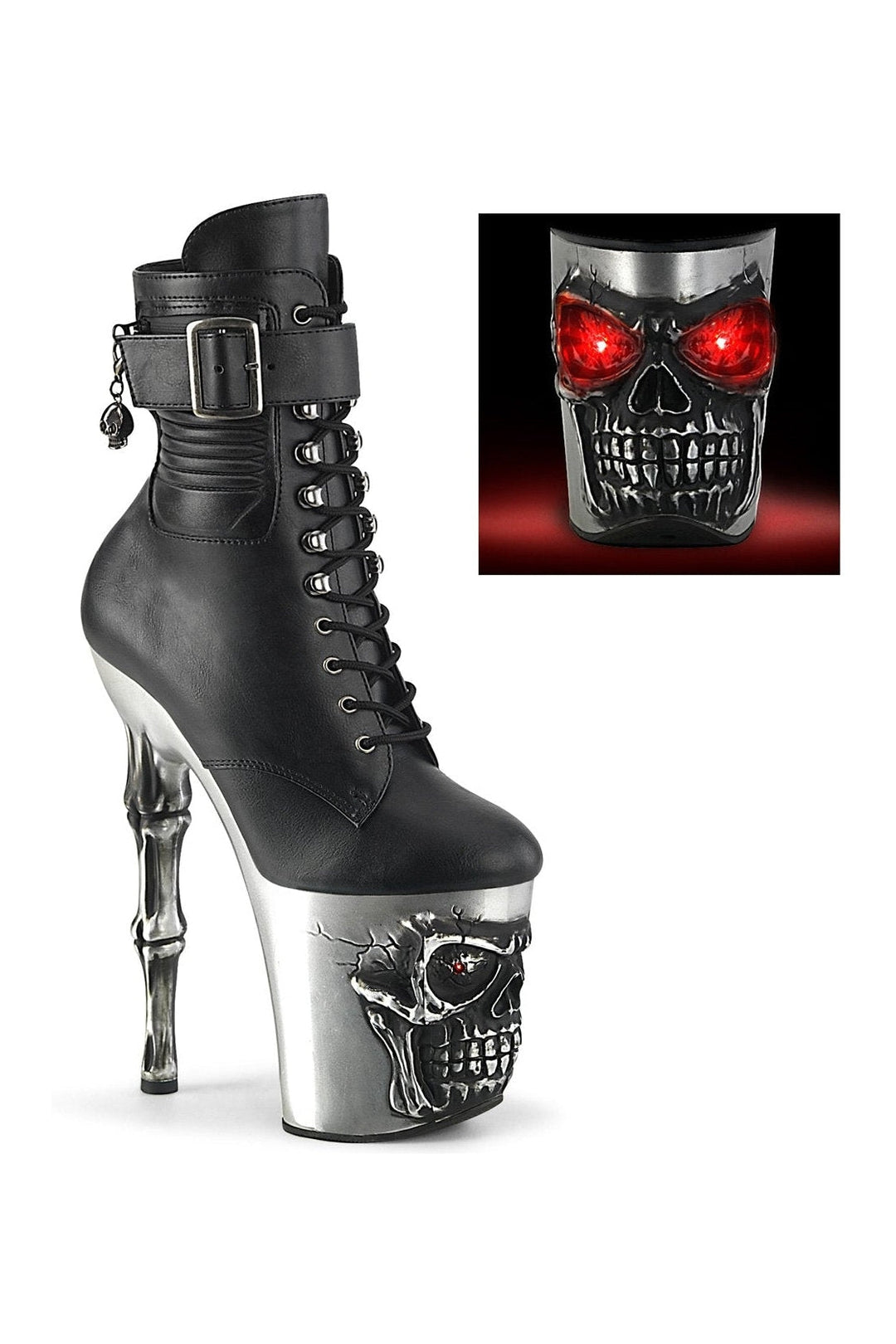 Pleaser Black Ankle Boots Platform Stripper Shoes | Buy at Sexyshoes.com