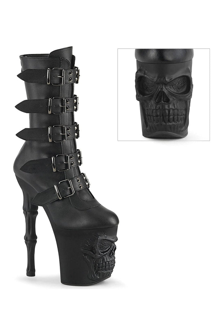 Pleaser Black Knee Boots Platform Stripper Shoes | Buy at Sexyshoes.com