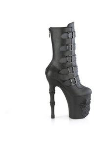 Pleaser RAPTURE-1052BK Black Faux Leather Knee Boot in Black Faux Leather