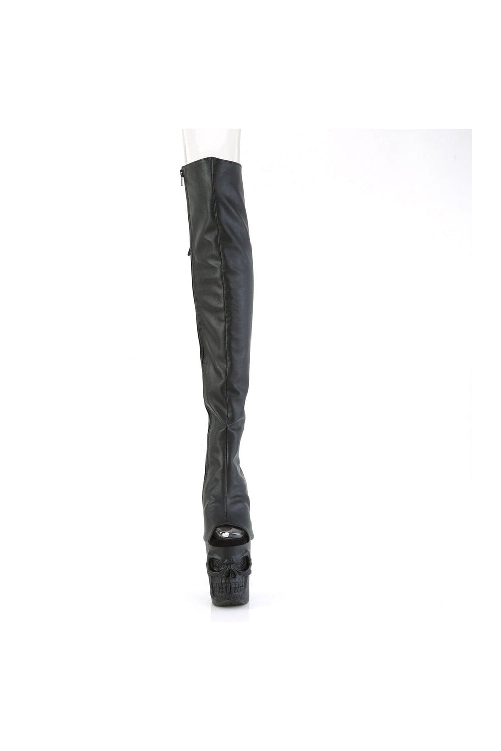 RAPTURE-3019 Black Faux Leather Knee Boot-Knee Boots-Pleaser-SEXYSHOES.COM