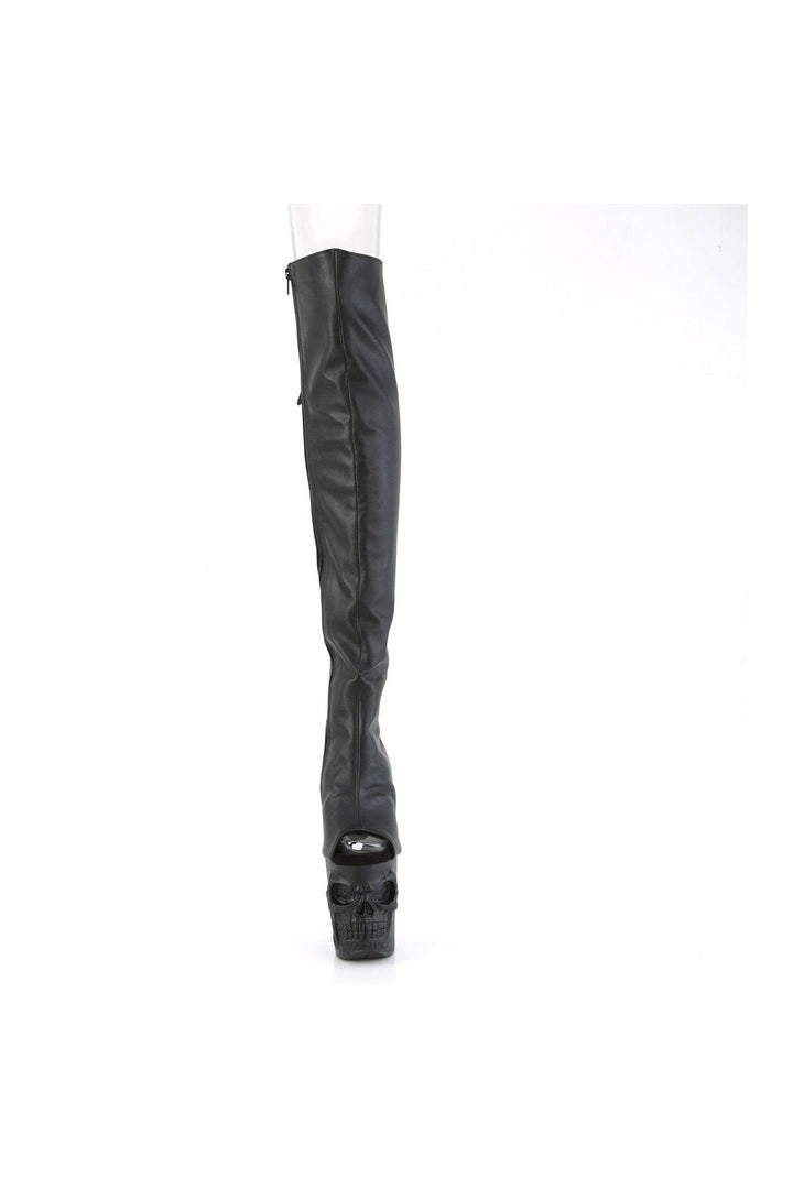 RAPTURE-3019 Black Faux Leather Knee Boot