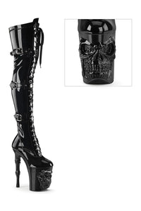 Pleaser RAPTURE-3028 Black Patent Thigh Boot in Black Patent from SexyShoes.com