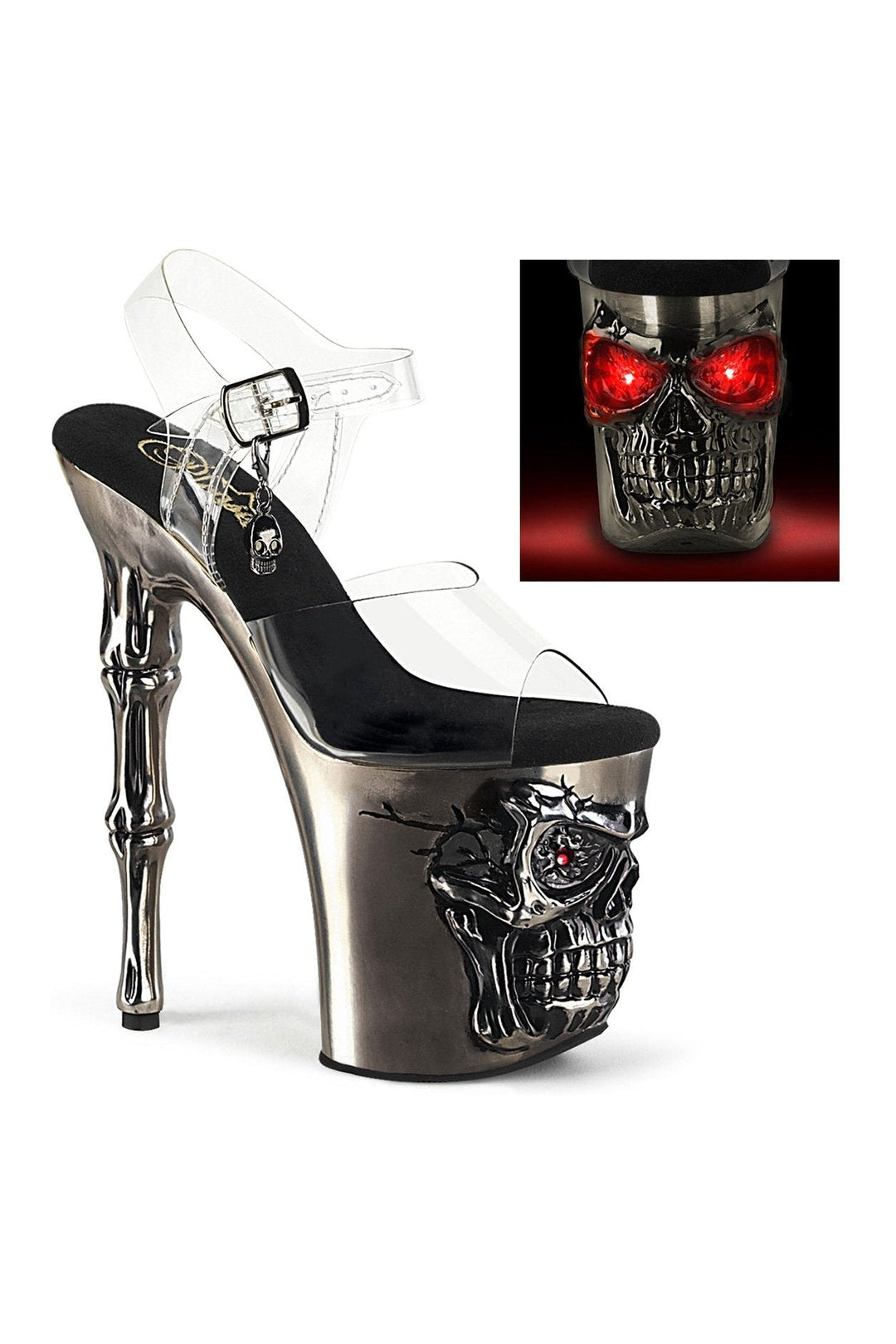 RAPTURE-808-LT Sandal | Clear Vinyl-Sandals-Pleaser-Clear-7-Vinyl-SEXYSHOES.COM