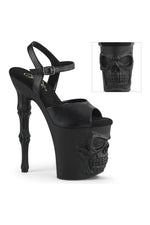 RAPTURE-809 Sandal | Black Faux Leather
