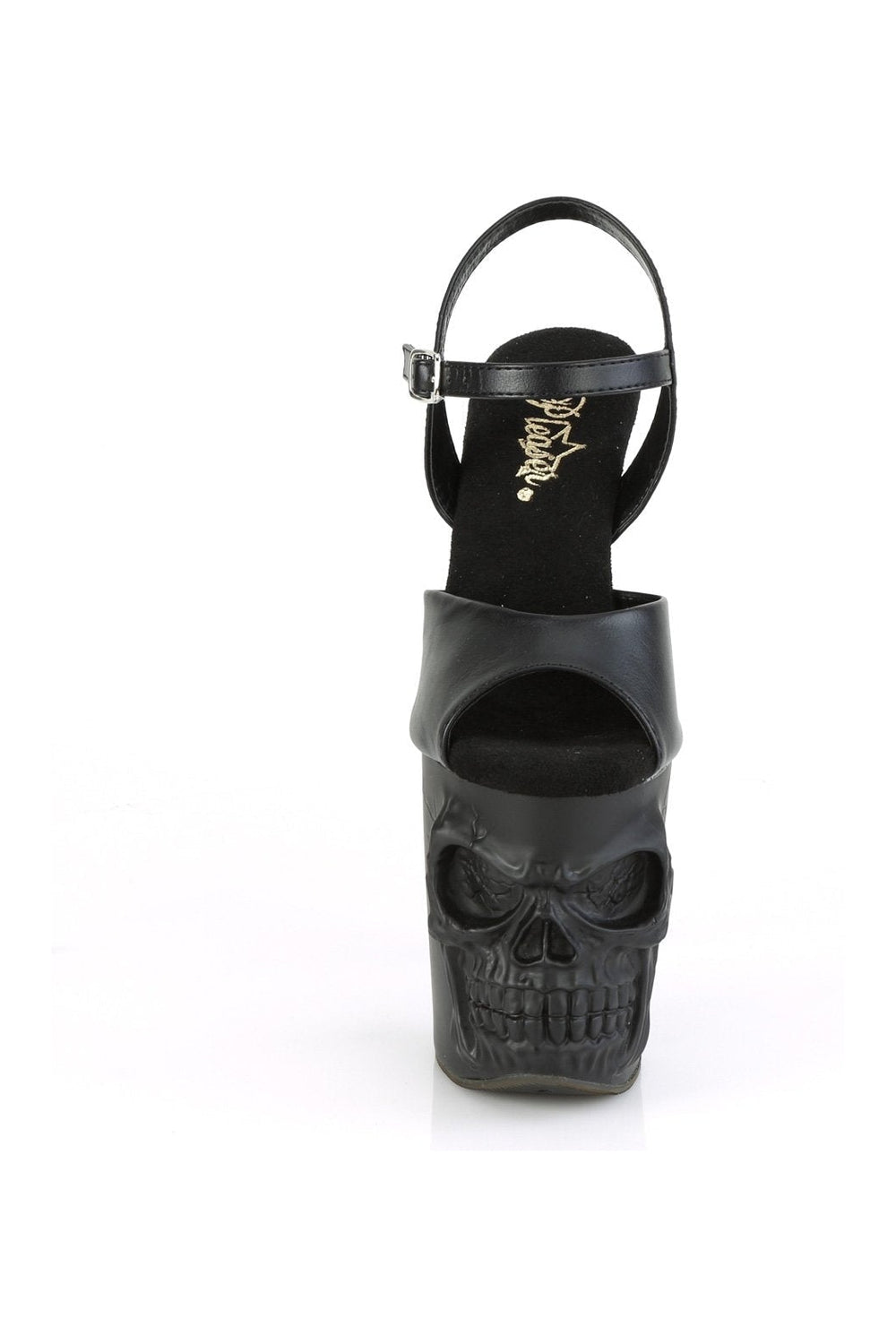 Pleaser RAPTURE-809 Sandal in Black Faux Leather