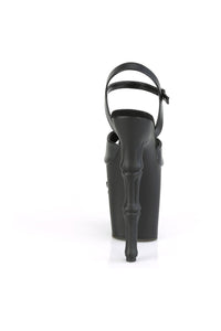 Pleaser RAPTURE-809 Sandal in Black Faux Leather
