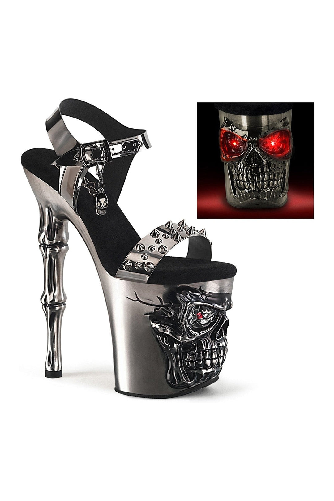 Pleaser Pewter Sandals Platform Stripper Shoes | Buy at Sexyshoes.com