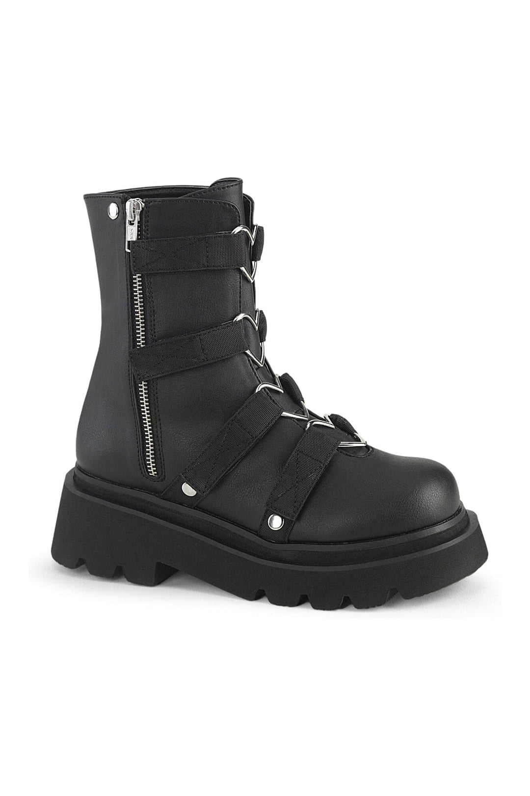 RENEGADE-50 Black Vegan Leather Ankle Boot-Ankle Boots-Demonia-Black-10-Vegan Leather-SEXYSHOES.COM