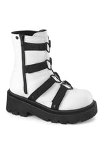 RENEGADE-50 White Vegan Leather Ankle Boot