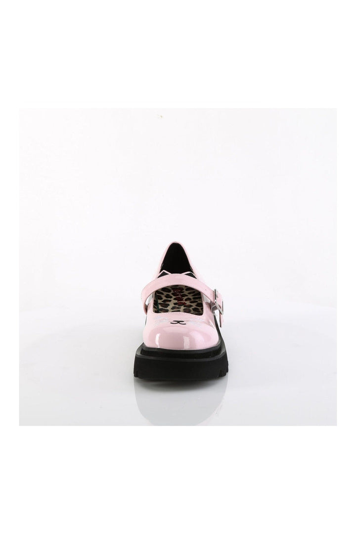 RENEGADE-56 Pink Hologram Patent Mary Janes