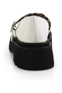 Demonia RENEGADE-56 White Vegan Leather Mary Janes in White Vegan Leather