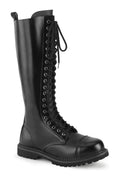 SS-RIOT-20 Black Leather Knee Boot