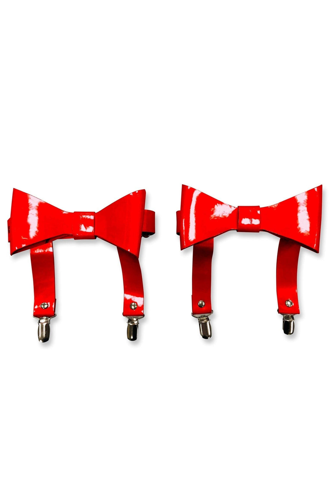 Red Patent Garters (set of 2)-Body Harness-Daisy Corsets-Red-Q-SEXYSHOES.COM