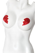 Rhinestone Broken Heart Shape Flat Pasty