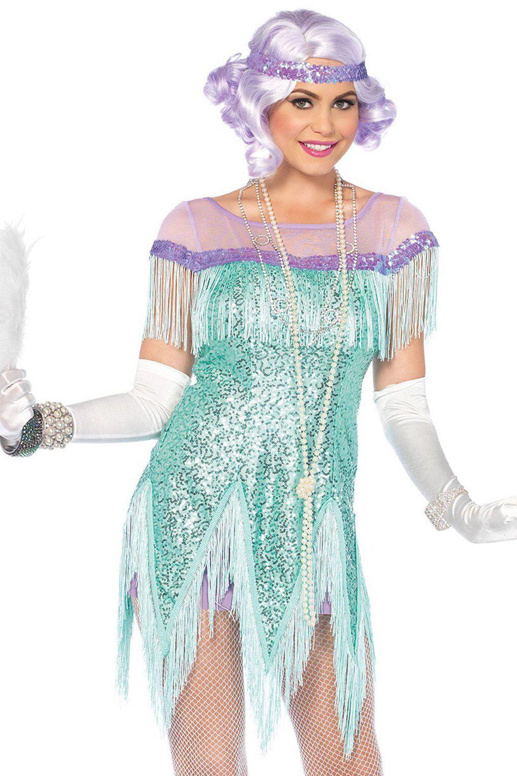 Roaring 20's Trixie Costume-Flapper Costumes-Leg Avenue-Blue-S-SEXYSHOES.COM