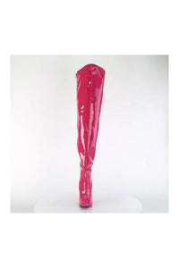 Pleaser SEDUCE-3000WC Pink Patent Thigh Boot in Pink Patent
