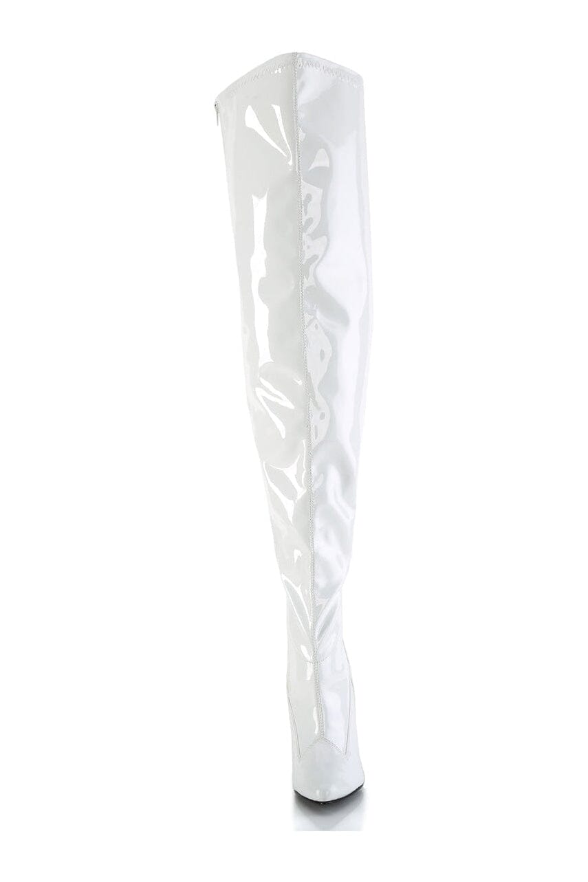 SEDUCE-3000WC White Patent Thigh Boot-Thigh Boots-Pleaser-SEXYSHOES.COM