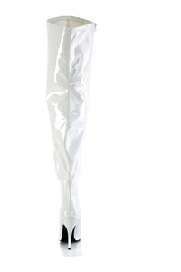 Pleaser SEDUCE-3000WC White Patent Thigh Boot in White Patent