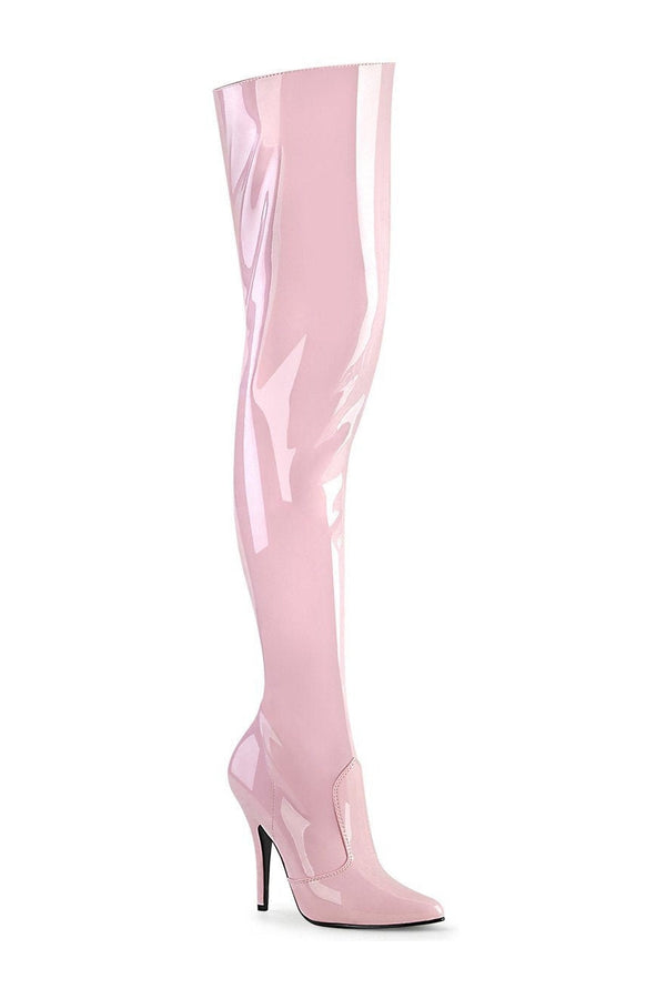 SEDUCE-3010 Thig Boot | Pink Patent