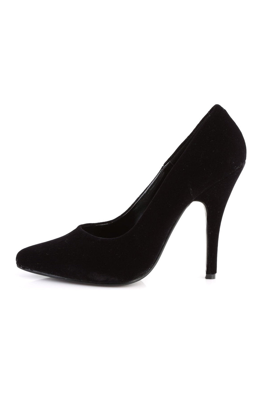 Pleaser SEDUCE-420 Pump in Black Genuine Satin