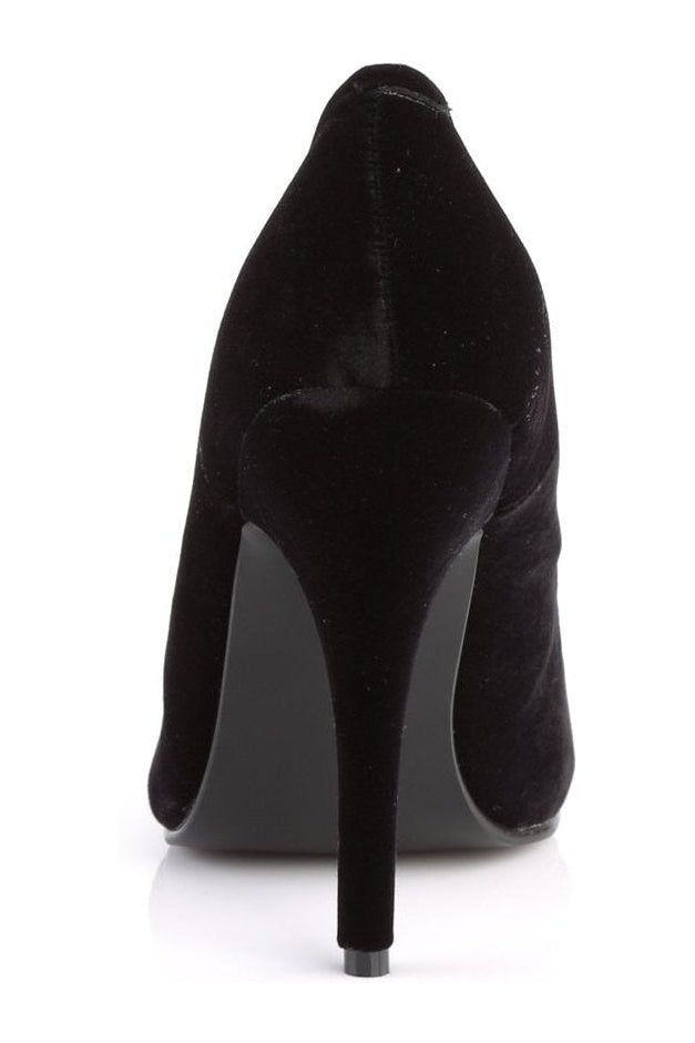 Pleaser SEDUCE-420 Pump in Black Genuine Satin