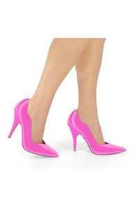 Sexyshoes Signature V Shaped Topline Cute Scalloped Detailed Pump in Fuchsia Patent