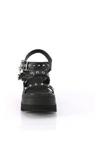Demonia SHAKER-13 Black Vegan Leather Sandal in Black Vegan Leather