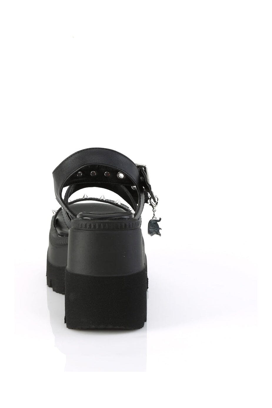 SHAKER-13 Black Vegan Leather Sandal-Sandals-Demonia-SEXYSHOES.COM