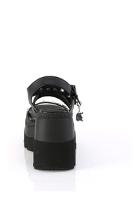 Demonia SHAKER-13 Black Vegan Leather Sandal in Black Vegan Leather