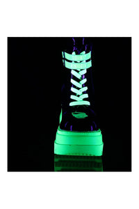 Demonia SHAKER-52 Black Patent Ankle Boot in Black Patent