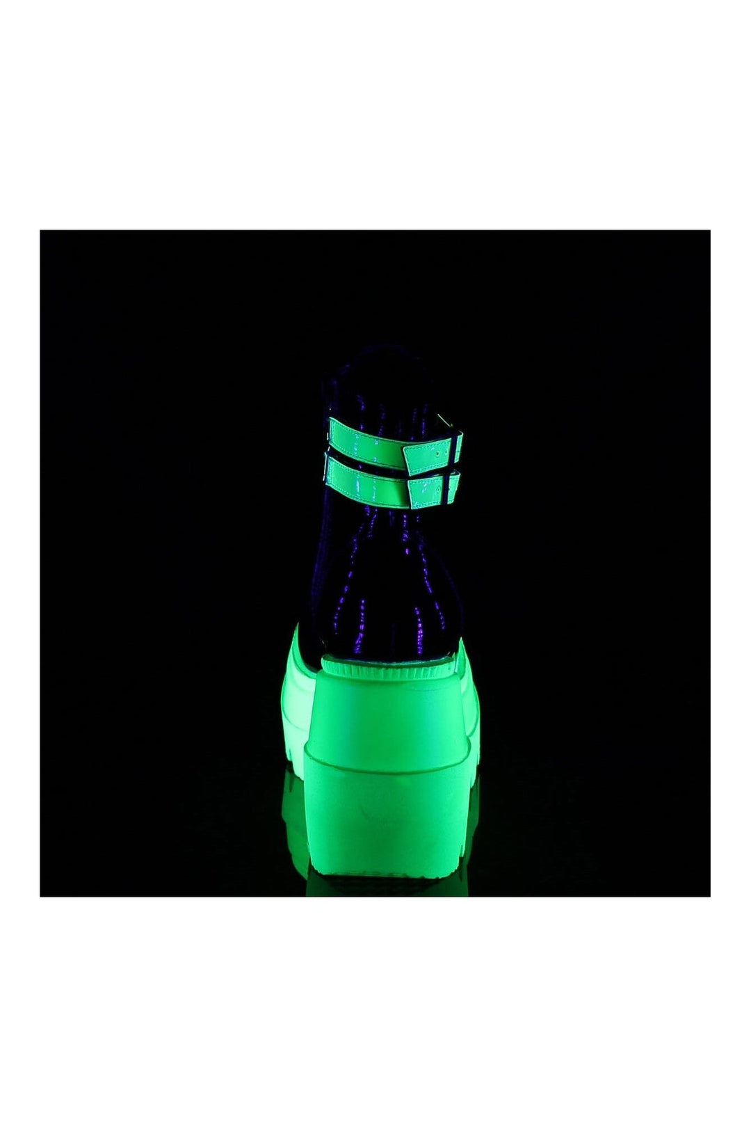 Demonia SHAKER-52 Black Patent Ankle Boot in Black Patent