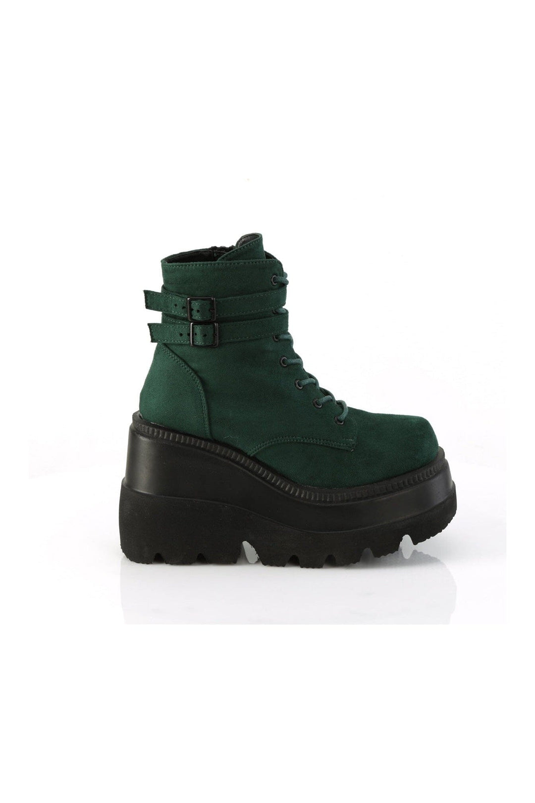 SHAKER-52 Green Vegan Suede Ankle Boot-Ankle Boots-Demonia-SEXYSHOES.COM