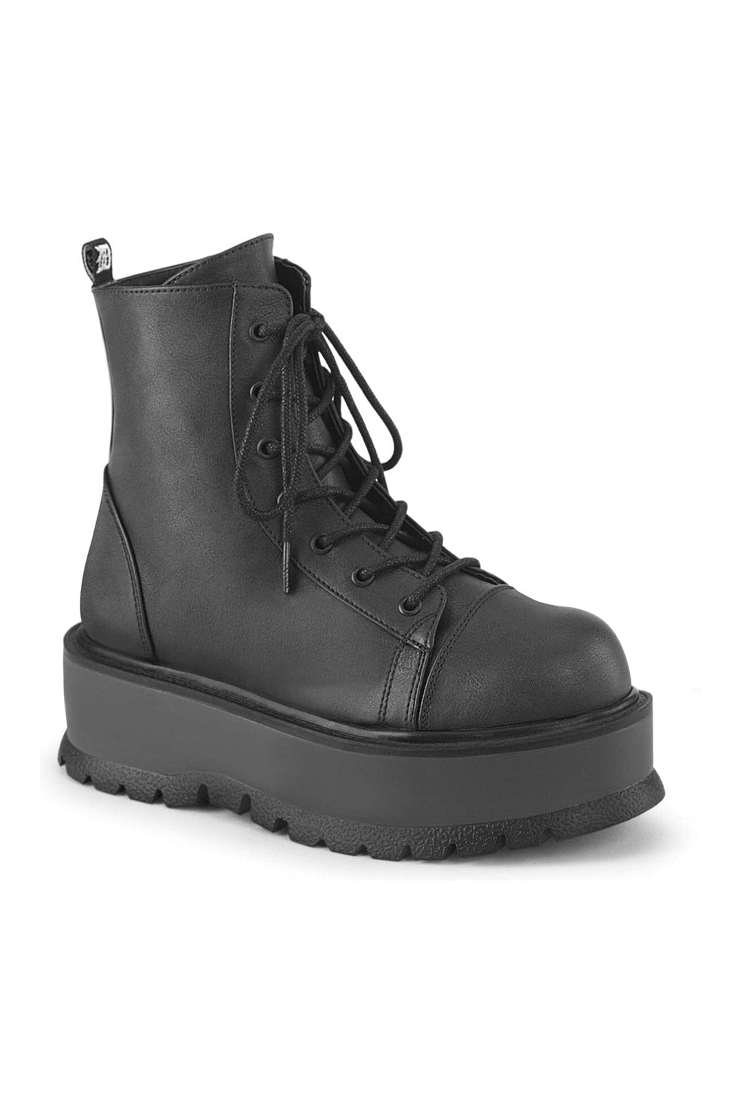 SLACKER-55 Black Vegan Leather Ankle Boot-Ankle Boots-Demonia-Black-10-Vegan Leather-SEXYSHOES.COM