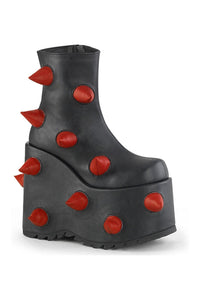 Demonia SLAY-77 Black Vegan Leather Ankle Boot in Black Vegan Leather from SexyShoes.com