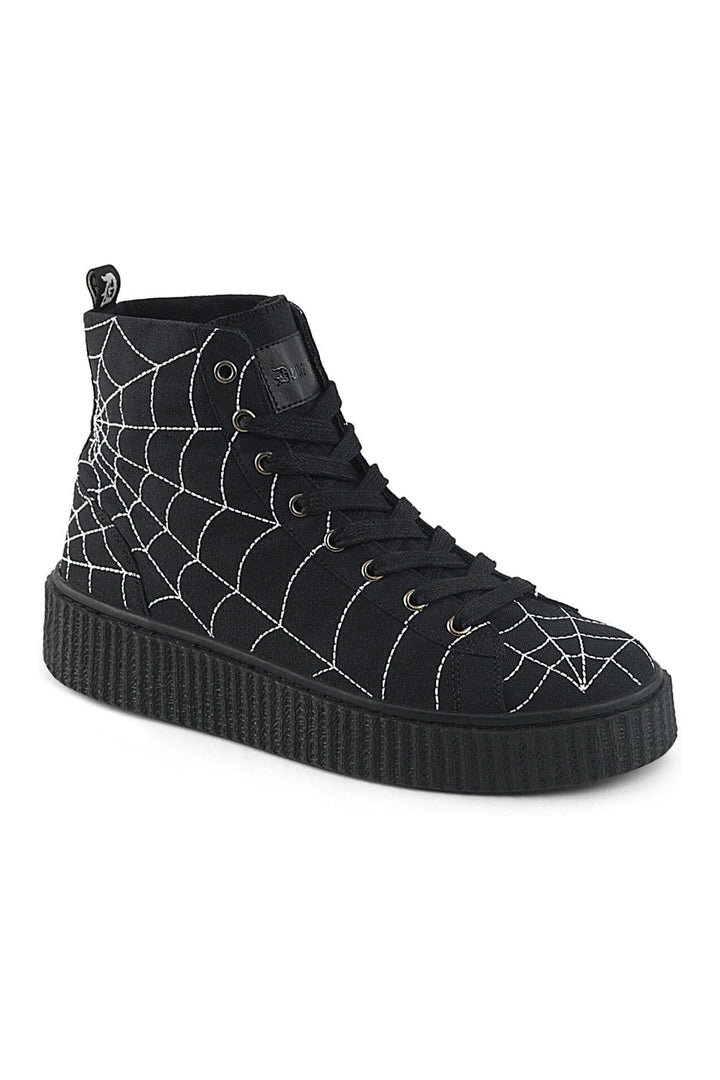 SNEEKER-250 Black Canvas Creeper-Creepers-Demonia-Black-10-Canvas-SEXYSHOES.COM